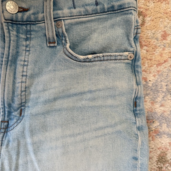 Madewell Light Blue Distressed Straight Leg Jeans - Picture 6 of 9